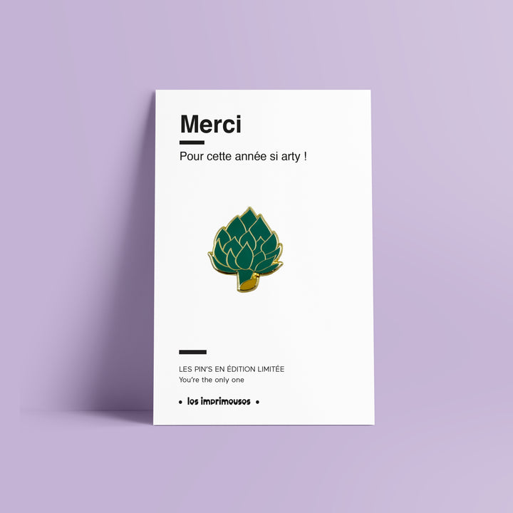 Pin’s Cœur d'artichaut - Merci (fin d’année scolaire)
