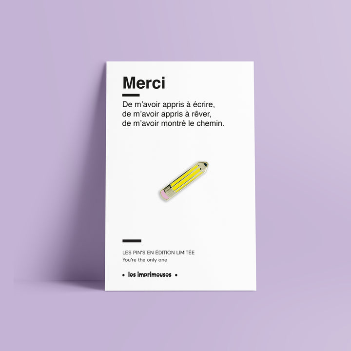 Pin’s Crayon - Merci (fin d’année scolaire)