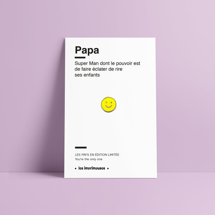Pin’s Smiley - Papa (Fête des Pères)
