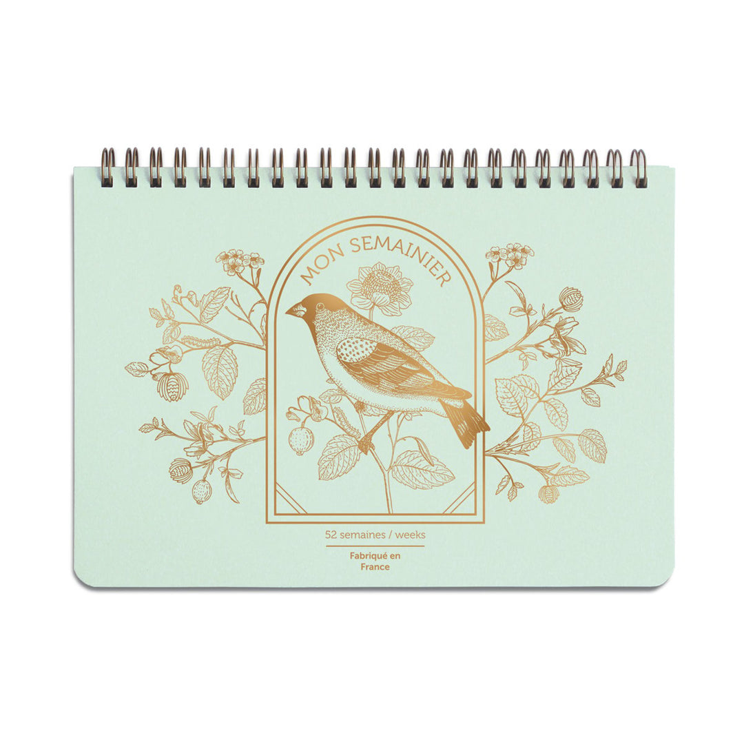 Planner Moineau vert d'eau - Les Éditions du Paon