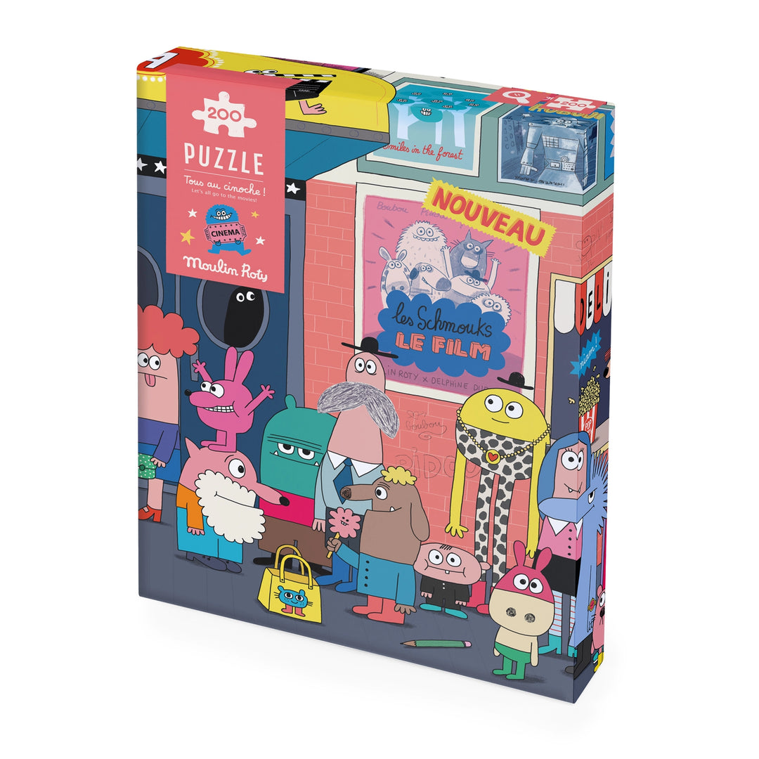 Puzzle Tous au cinoche ! 200 pcs - Les Schmouks - Moulin Roty