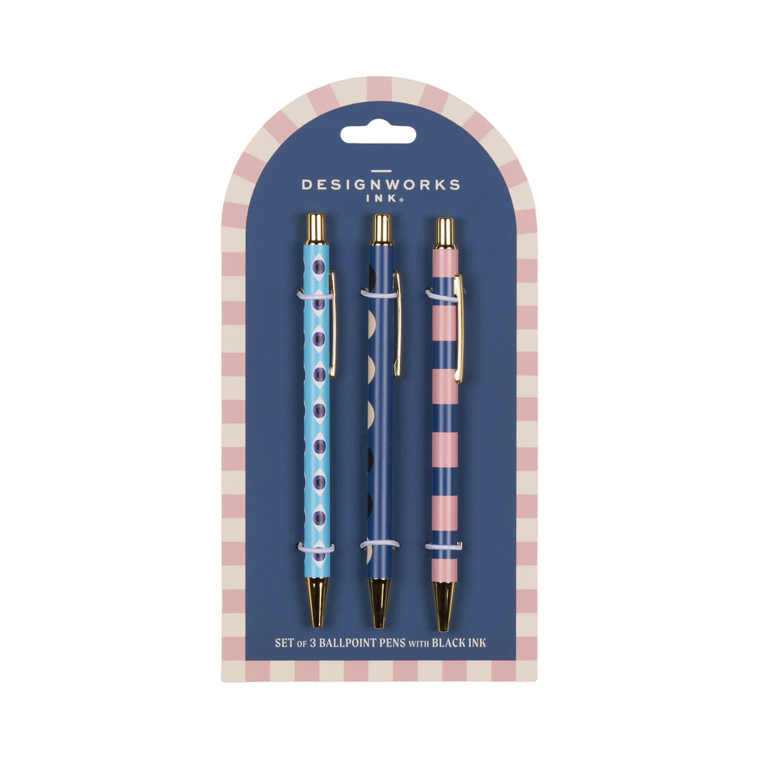 Coffret 3 stylos A Dopo Oeil Lune Rayures