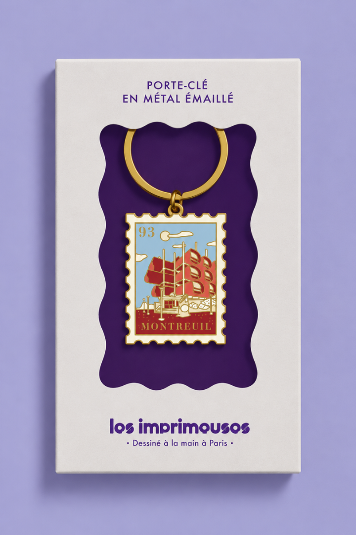 Porte-Clé - Timbre - Sous le soleil de Montreuil