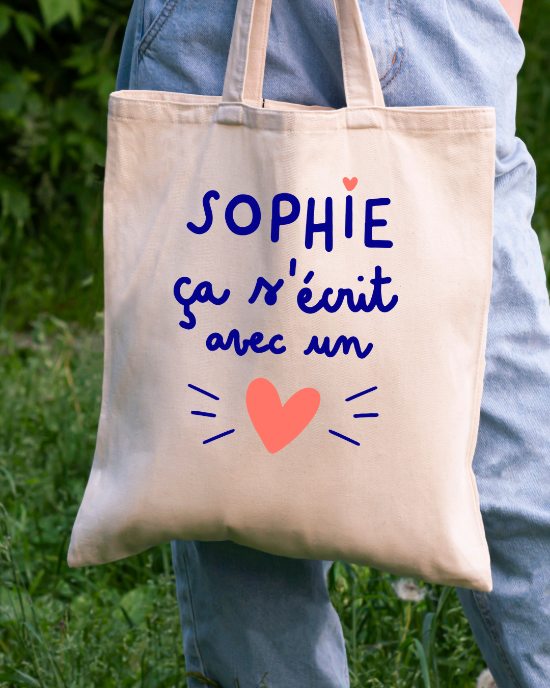 Sac à personnaliser - "Maitresse, ça s'écrit avec un cœur" en collaboration avec Touché Collé - à personnaliser