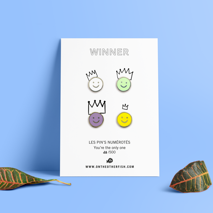 Pin's - Winner - Smiley x4 - Couleurs variables