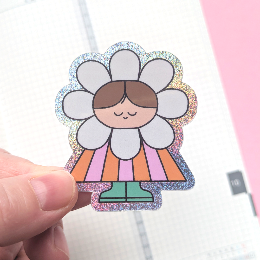 Sticker pailleté Little Flower Friend - Hello Vonnie