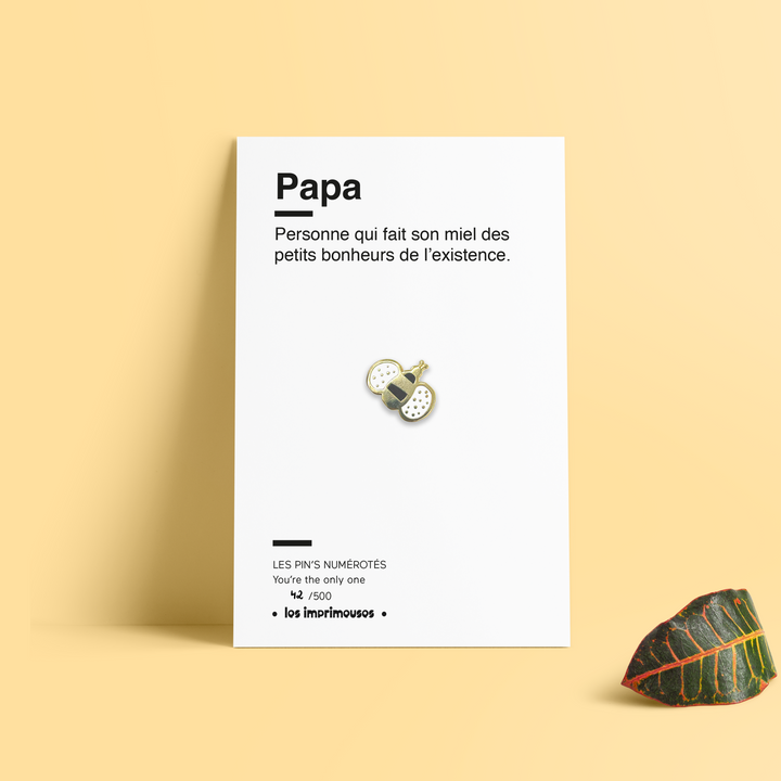 Pin's Papa - Abeille - Bzz bzz bzz - Spécial fête des pères