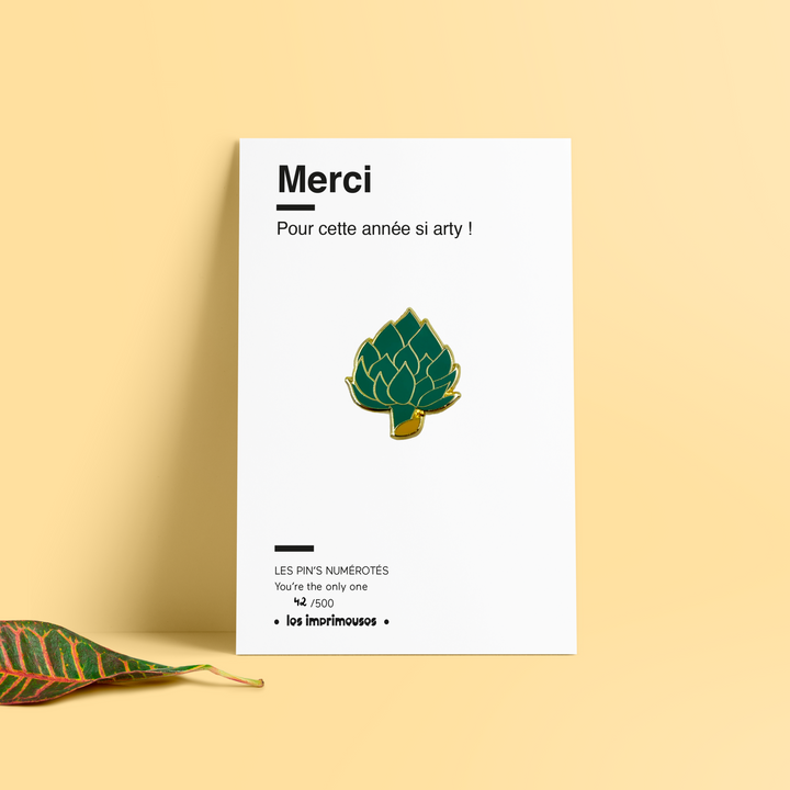 Pin's - Coeur Artichaut - Merci - Spécial fin d'année scolaire