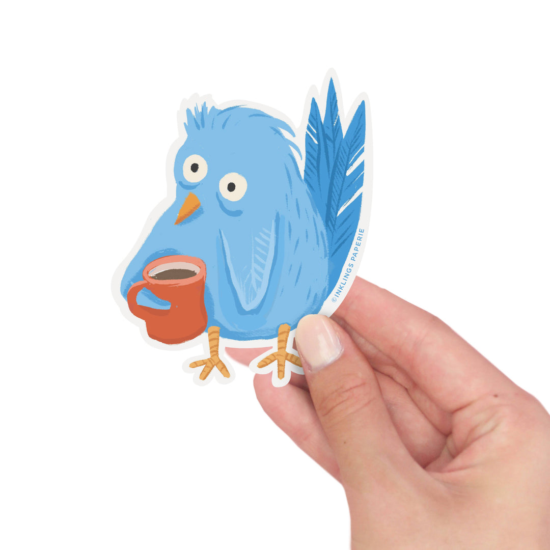 Sticker vinyle Oiseau fatigué - Inklings Paperie