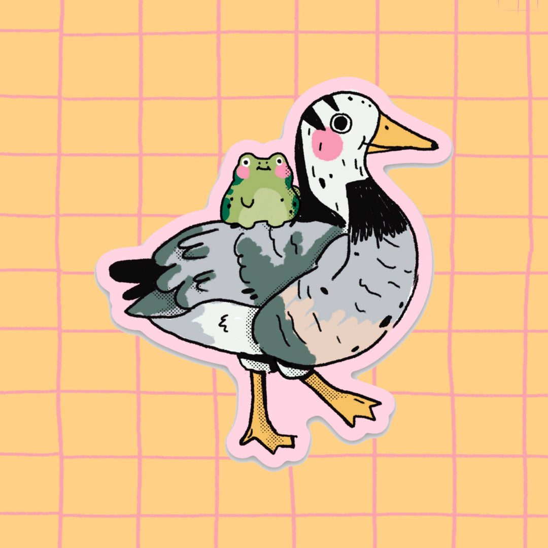 Sticker Grenouille et Oie meilleures amies - Bloemkolie