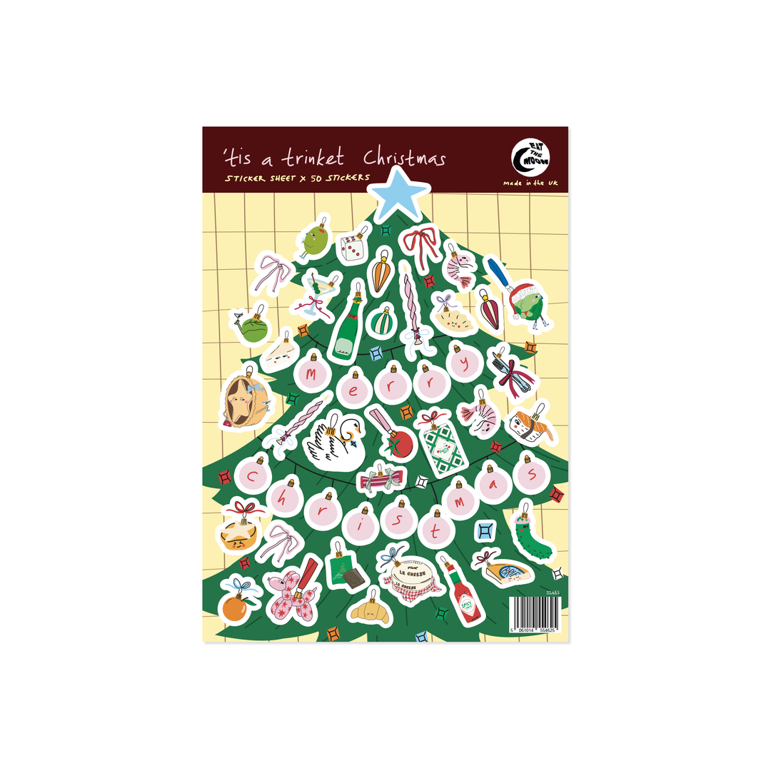 Planche de 50 mini stickers 'Tis a Trinket Christmas A6 - Eat the Moon