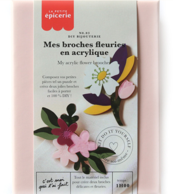 Mes broches fleuries en acrylique