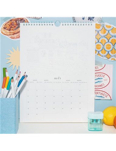 Calendrier à colorier 2027 Petit Crayon City Trip