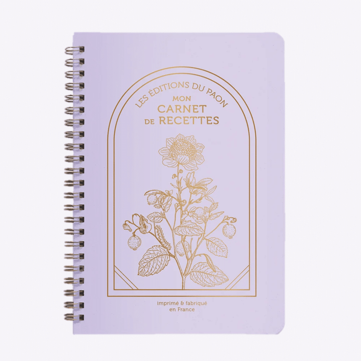 Carnet de recettes spirales - Les Éditions du Paon