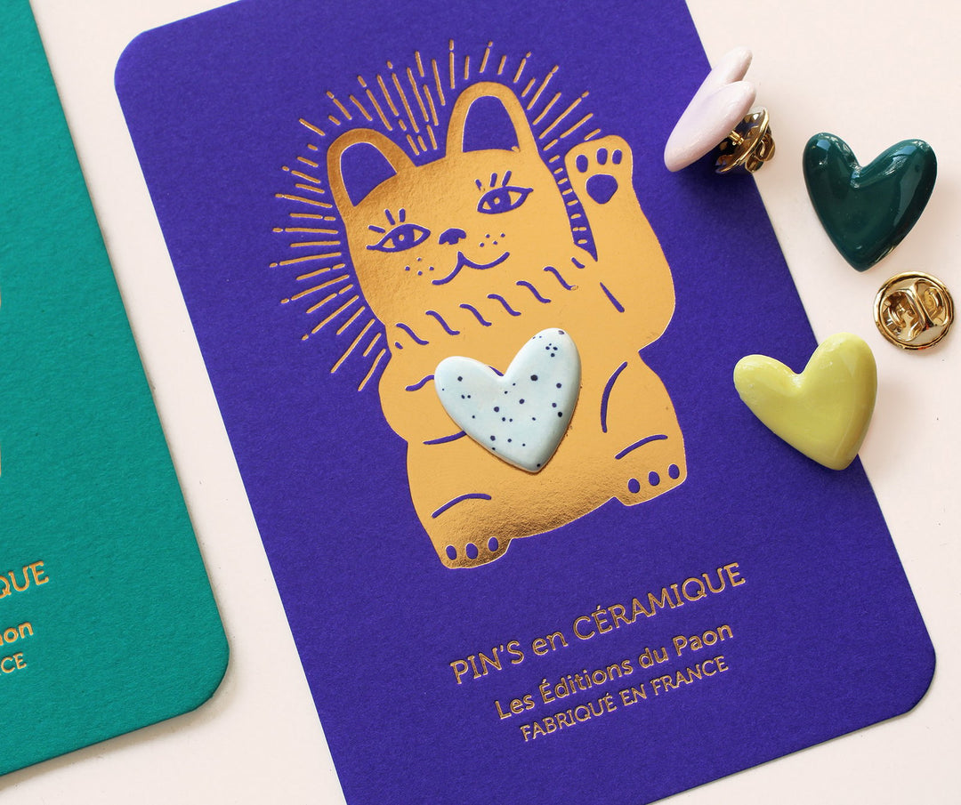 Pin's Cœur rose pastel - Les Éditions du Paon