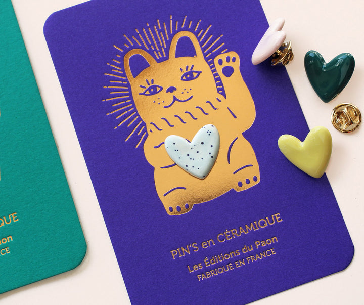 Pin's Cœur rose pastel - Les Éditions du Paon