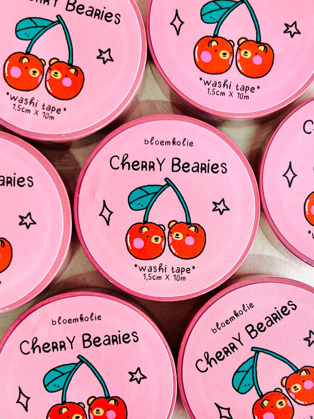 Washi tape Oursons cerises - Bloemkolie