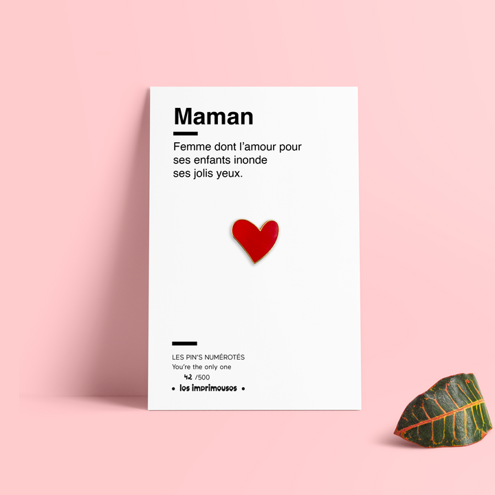 Pin's - Cœur - Maman - Spécial Fête des mères