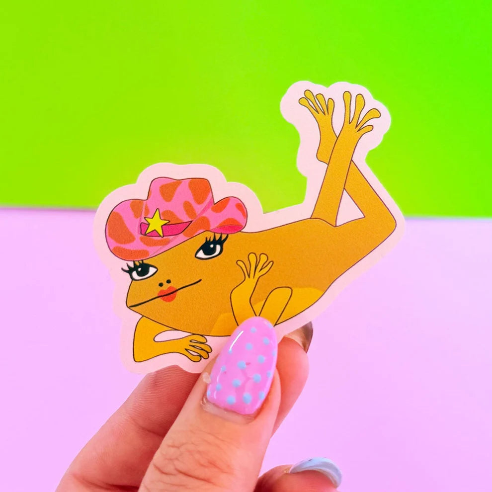 Sticker grenouille cowboy — Printed Weird