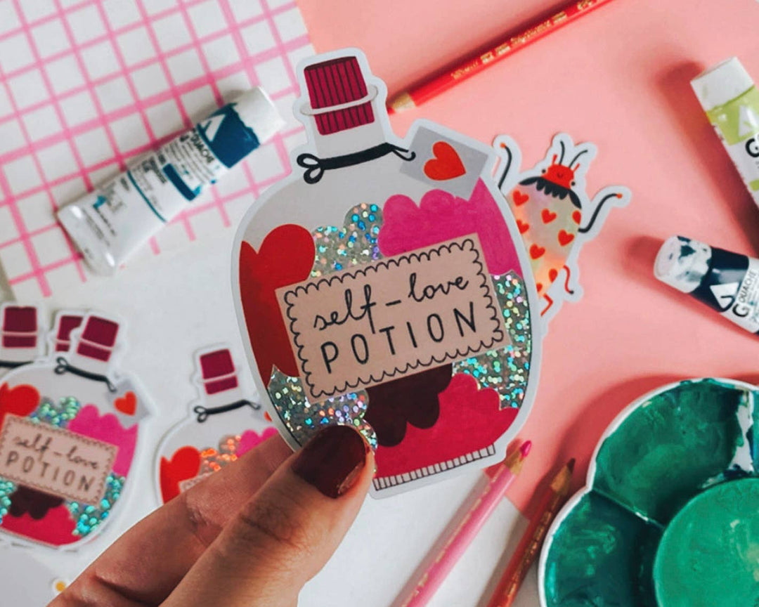 Sticker pailleté SELF-LOVE POTION - Daria Solak