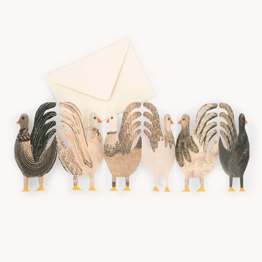 Carte accordéon poules Hadley
