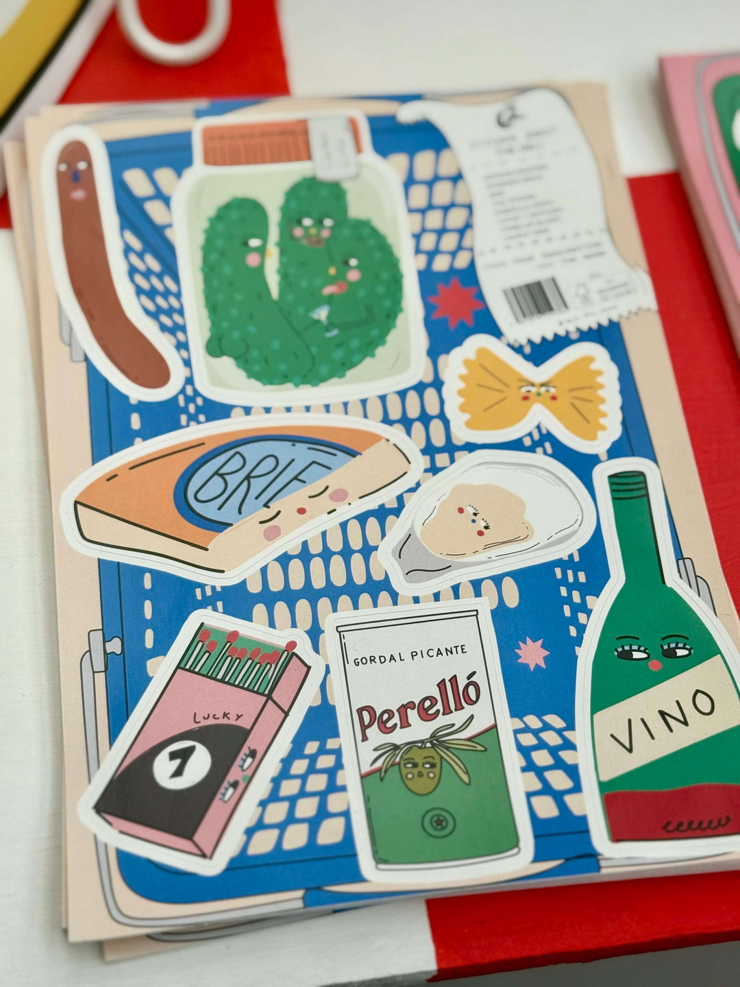 Planche de stickers A5 Deli en situation