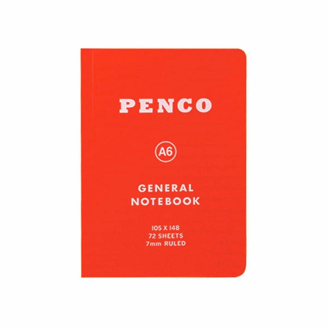 Carnet Souple PP A6 Ligné - Rouge - Penco