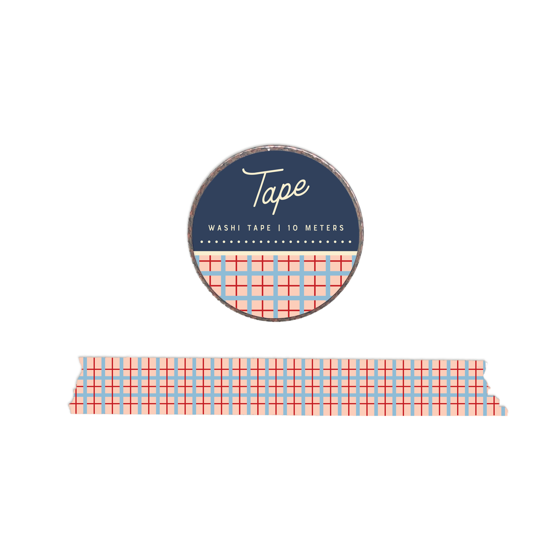 Masking tape Écossais — Sunset Pink