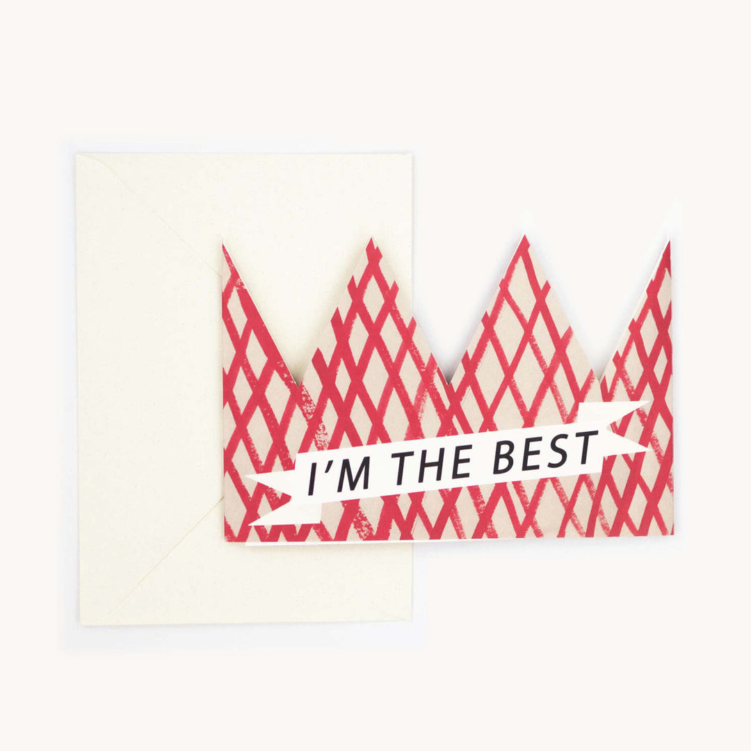 Carte chapeau couronne I'm the Best Hadley