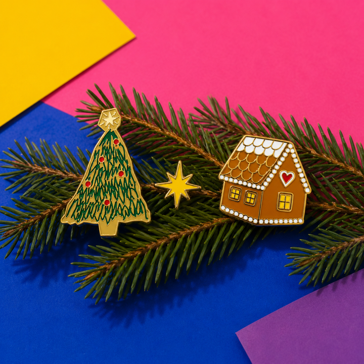 Pin's Sapin étoile - Les imprimeuses