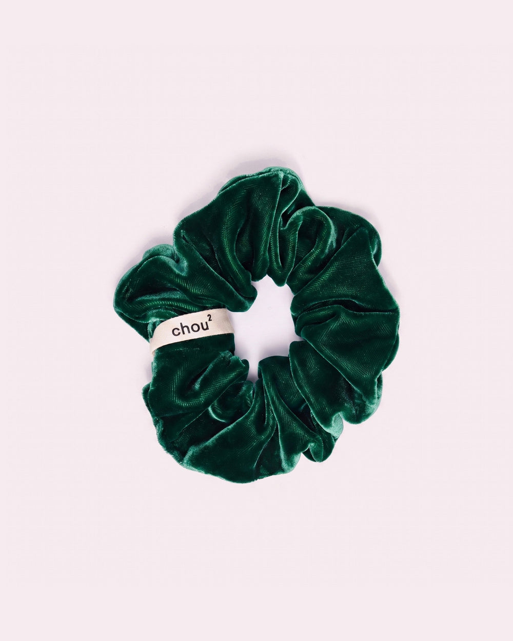 Chouchou grand modèle velours vert émeraude - Chou²