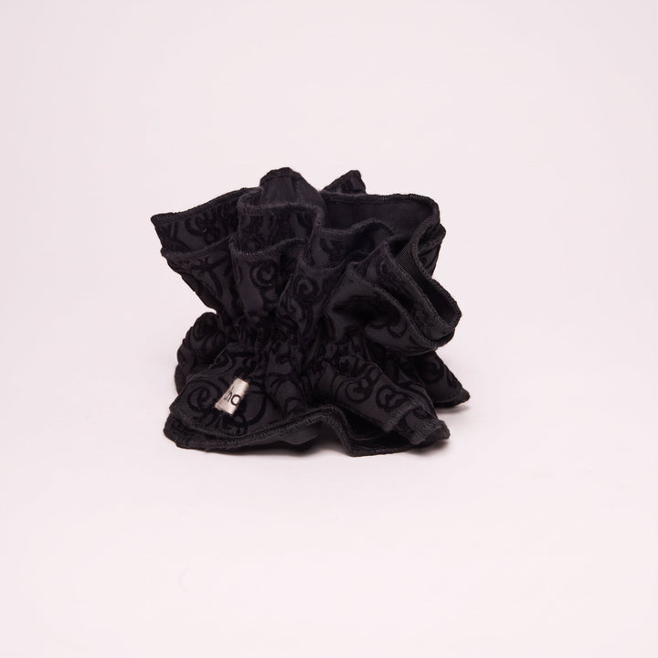 Maxi chouchou noir velours dévoré - Chou²