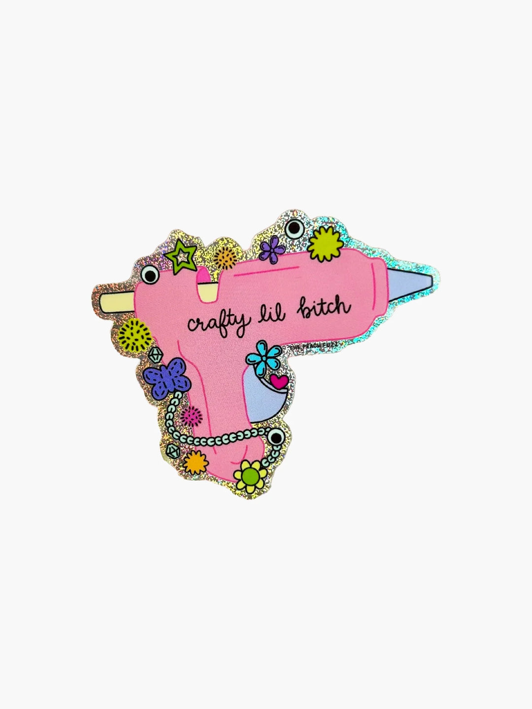 Stickers pailleté Crafty Lil Bitch - The Peach Fuzz