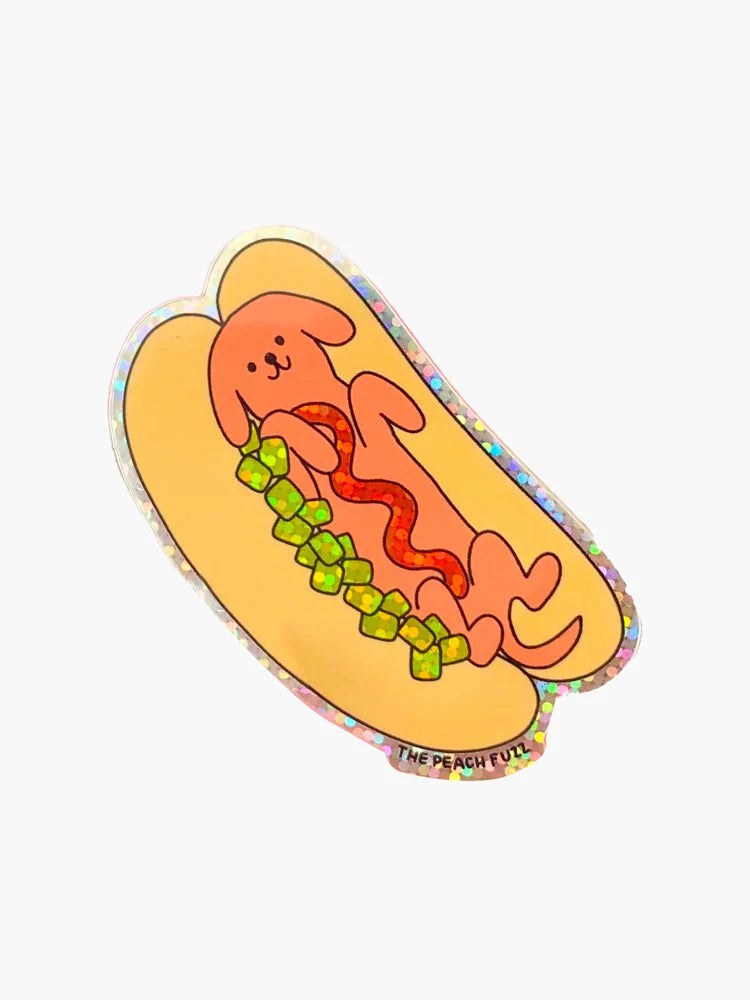 Stickers pailleté Hot Dog - The Peach Fuzz
