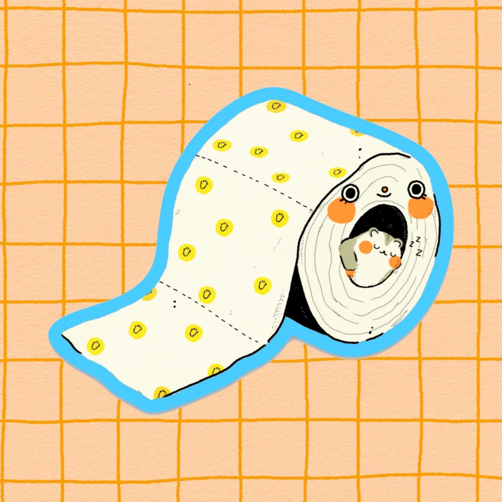 Stickers hamster papier toilette - Bloemkolie