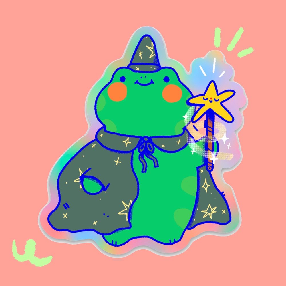 Stickers Grenouille magicienne - Bloemkolie