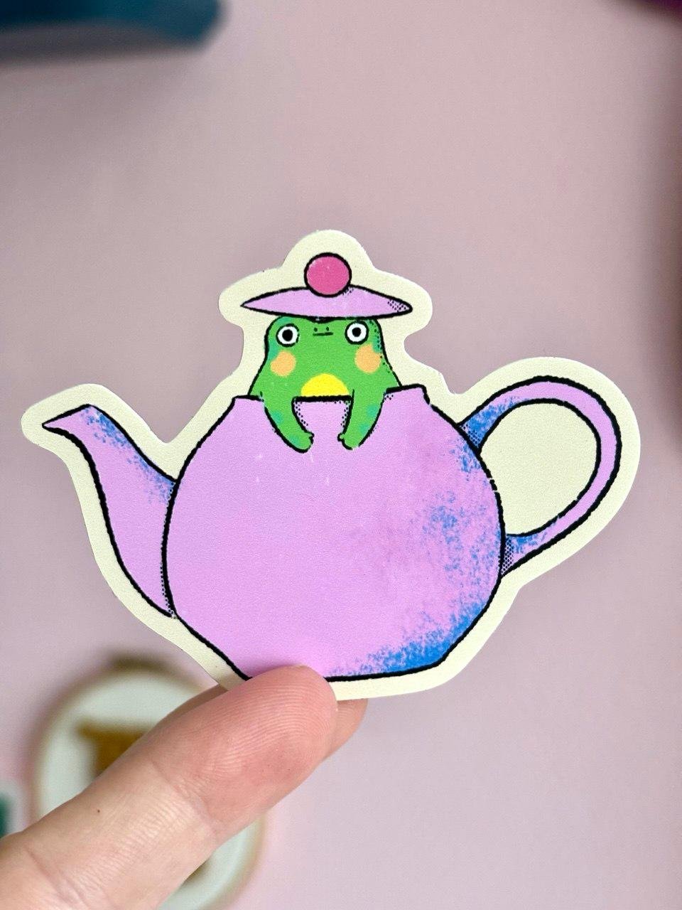 Stickers Grenouille tasse - Bloemkolie