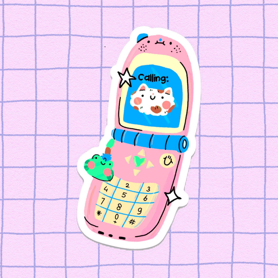 Stickers Chat téléphone - Bloemkolie