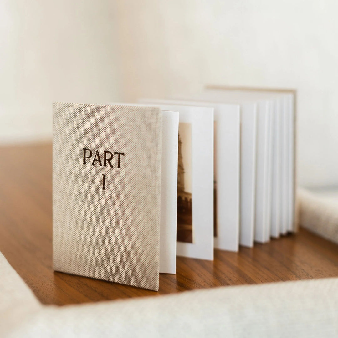 Carnet leporello en toile Inusitado