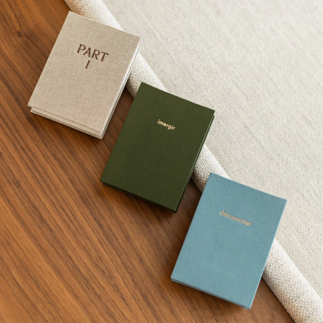 Carnet leporello en toile Inusitado