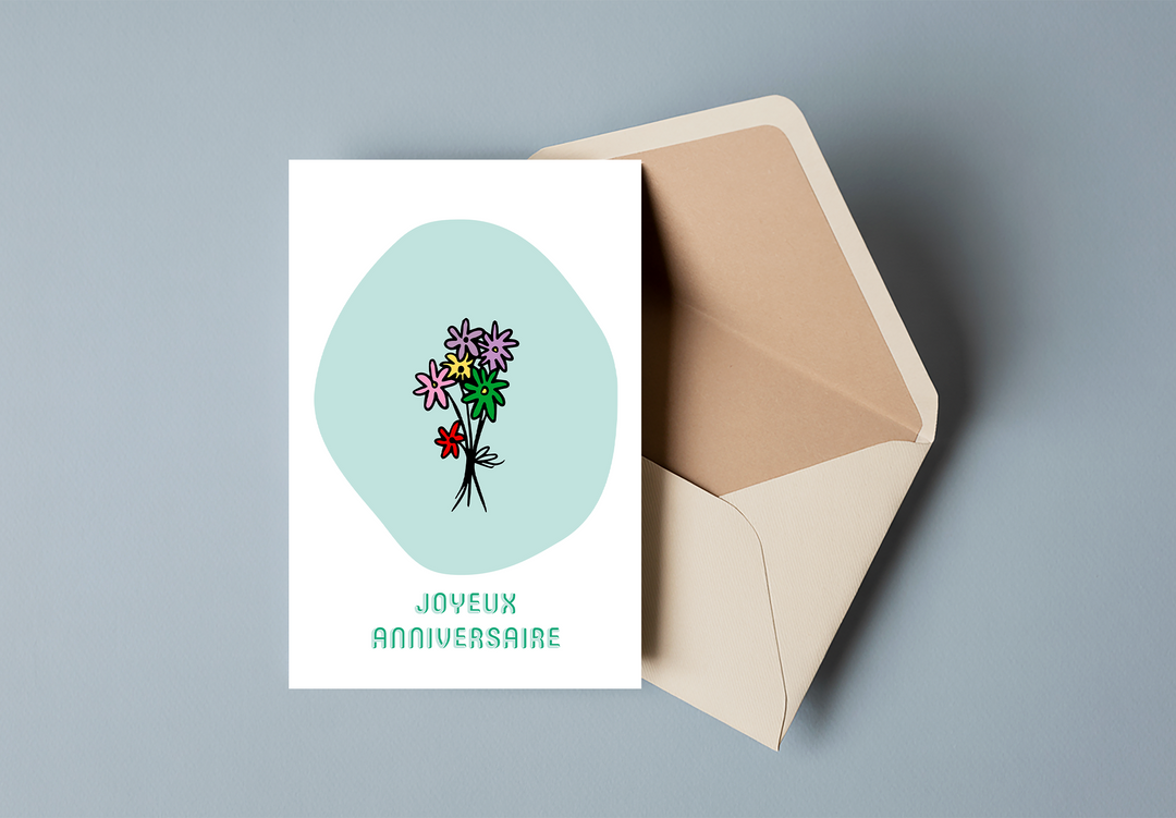 Carte postale - Joyeux anniversaire- Les imprimeuses