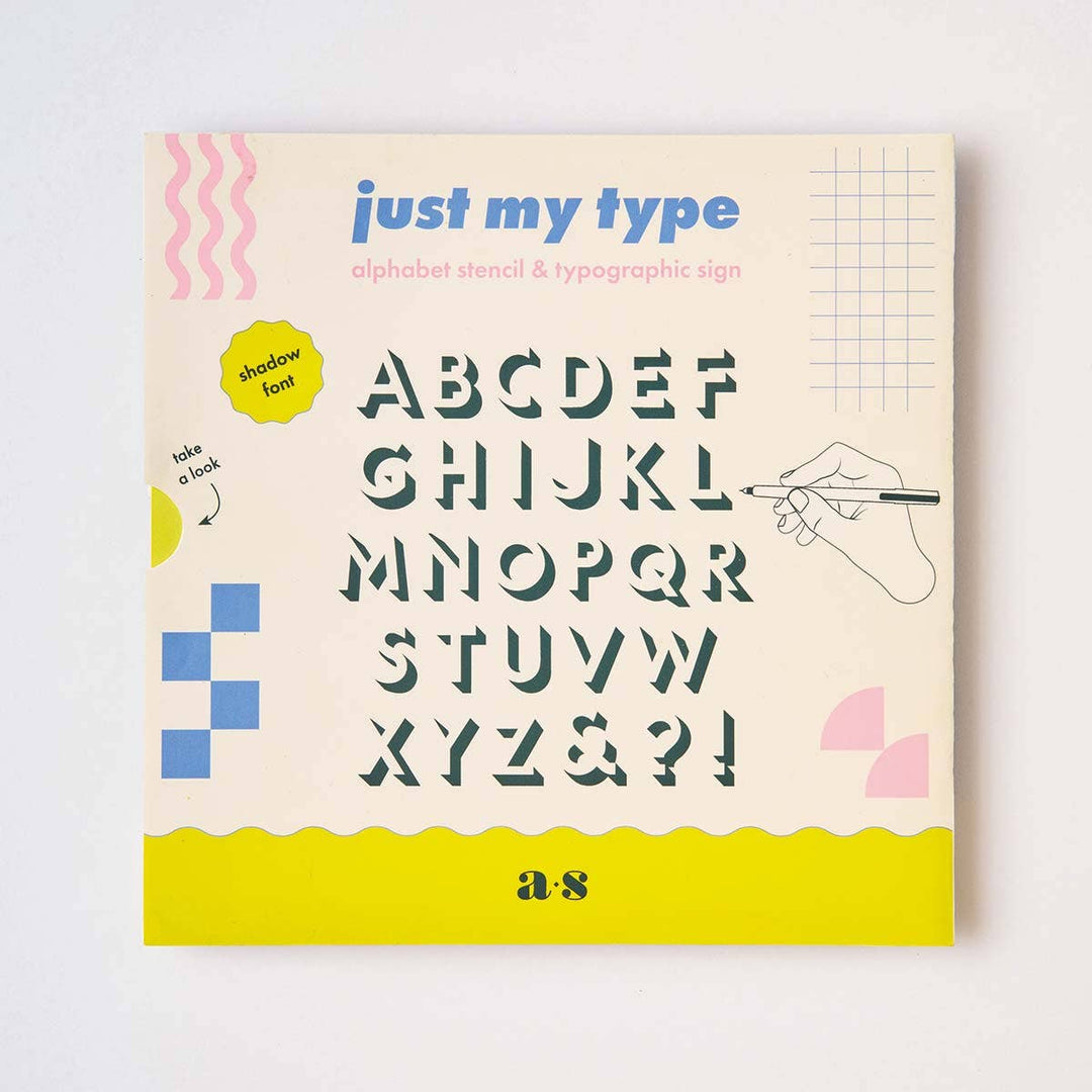 Pochoir alphabet en métal - Just My Type - Another Studio