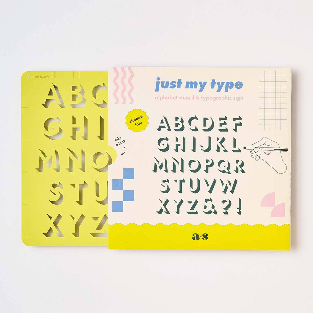 Pochoir alphabet en métal - Just My Type - Another Studio