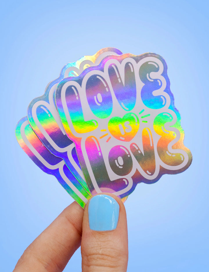 Sticker holographique Love is love - Joanna Behar