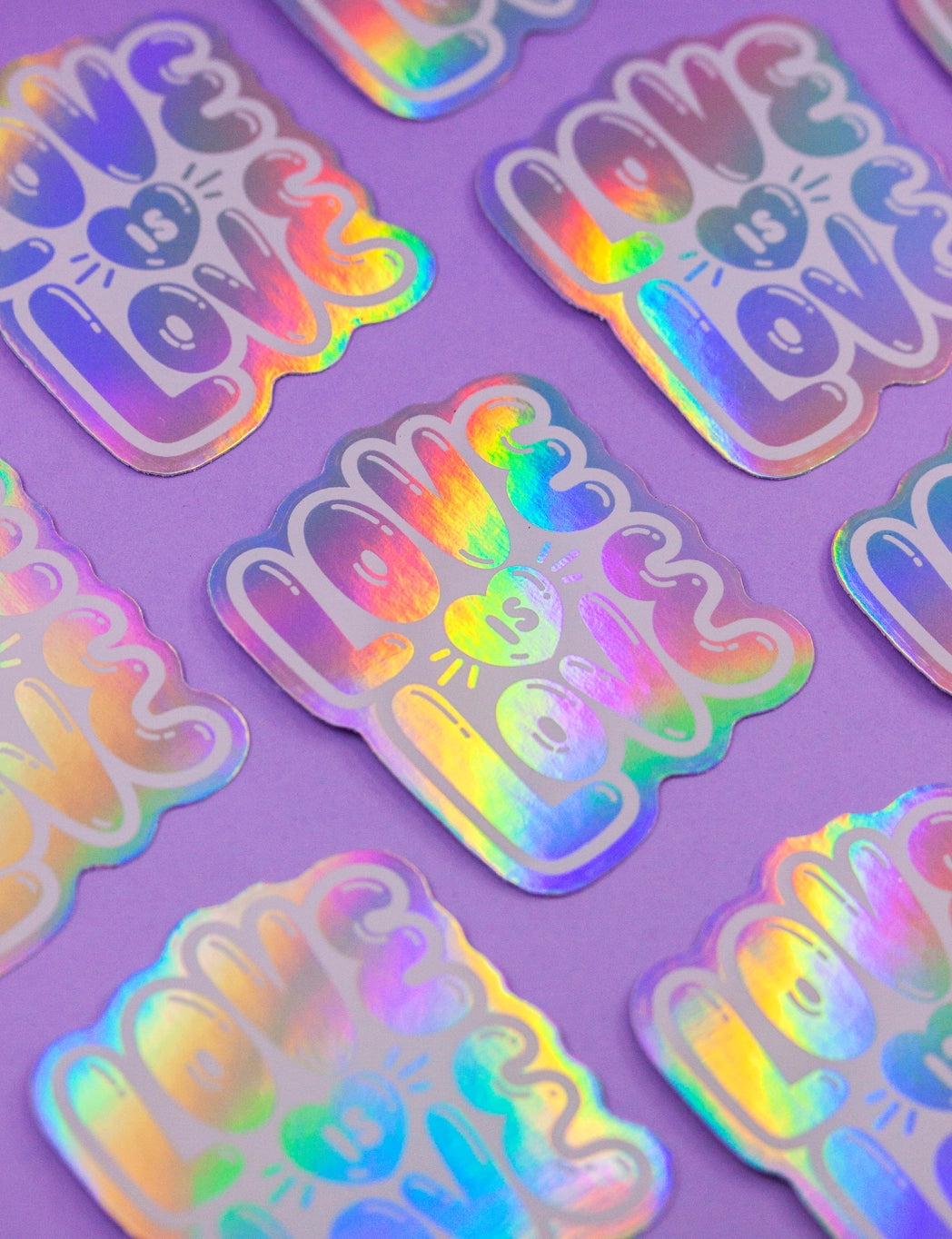 Sticker holographique Love is love - Joanna Behar