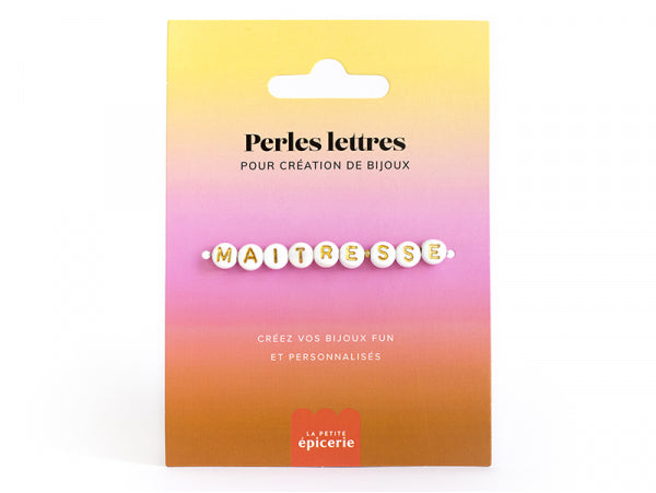 Lettres pour bracelet MERCI et MAITRESSE - La Petite Epicerie