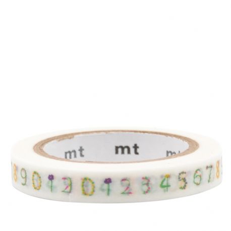 Masking tape fin _Motif nuage et fleurs