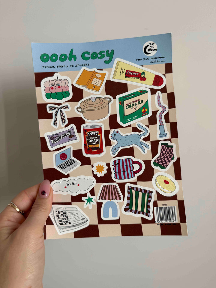 Planche de stickers A5 Ooh Cosy en situation