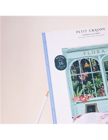 Coffret coloriage au numéro Petit Crayon Façades - Flora