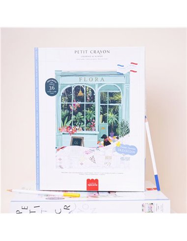 Coffret coloriage au numéro Petit Crayon Façades - Flora